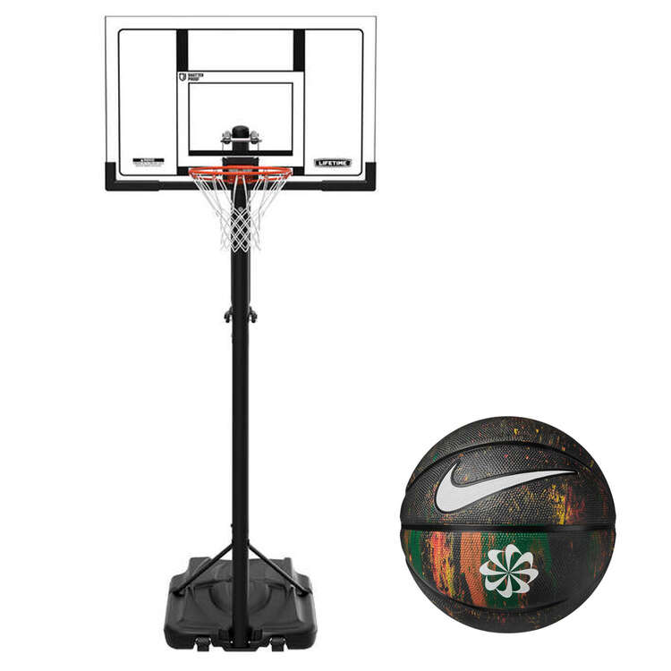 Lifetime 52” Power Lift Hoop & Nike Ball Basketball Set