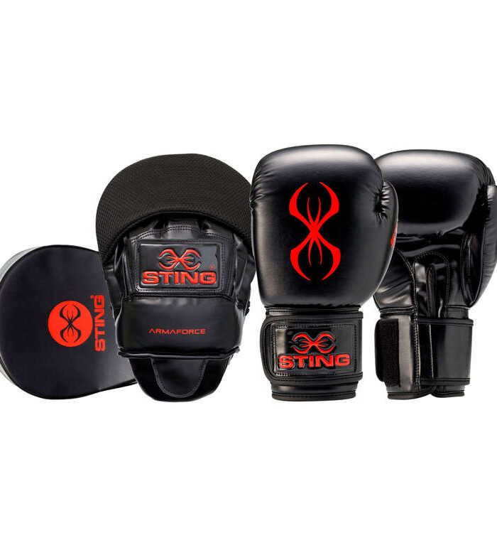 Sting Armaforce Boxing Gloves and Focus Mitt Combo Kit
