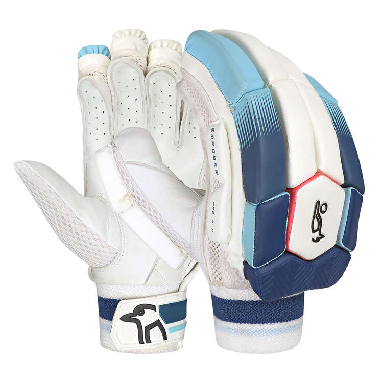 Kookaburra Empower Pro 3.0 Cricket Batting Gloves White/Blue Left Hand