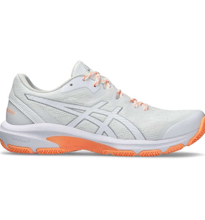 Asics Netburner Shield Womens Netball Shoes White/Orange