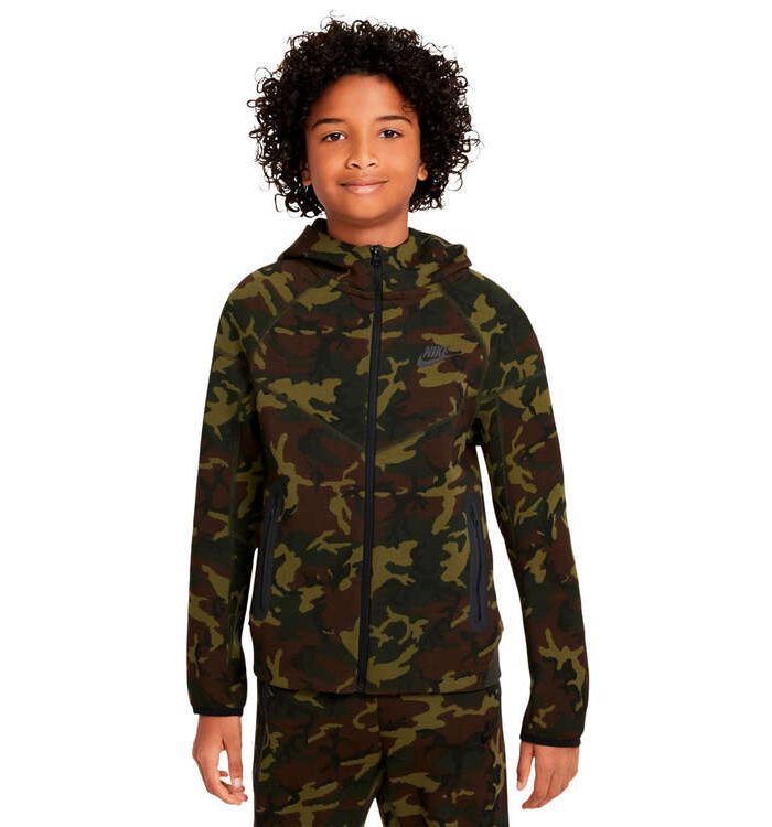 Nike Junior Sportswear Tech Fleece Camo Full Zip Hoodie